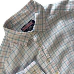 Vineyard Vines XL Shep & Ian Pink and Blue Linen Shirt